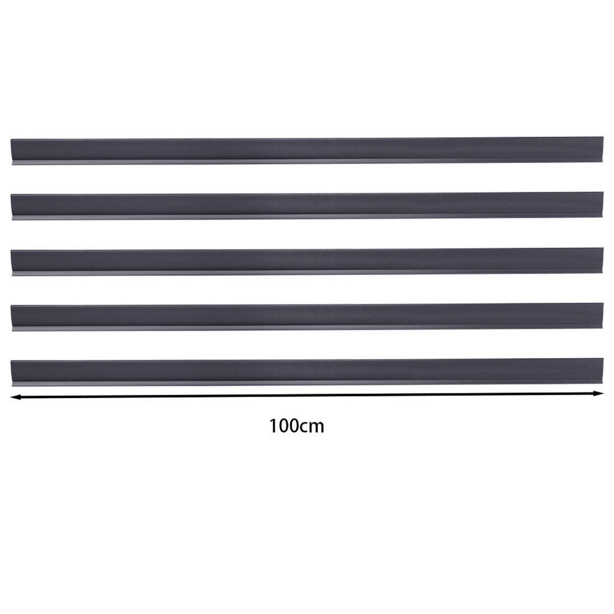 GARTENZAUN Sichtschutz-Clipblende 5 Stück aus PVC in Weiss Grau für Gartenzäune Praktisch Lange anpassbar 1 x 1 m - Grau, Kunststoff (100/1cm) - Livingandhome