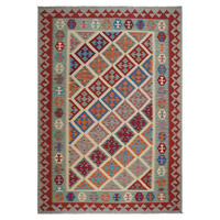 HANDWEBTEPPICH Kelim Gashgai Beige 252/176 cm Schurwolle - Beige, Textil (176/252cm) - Looma