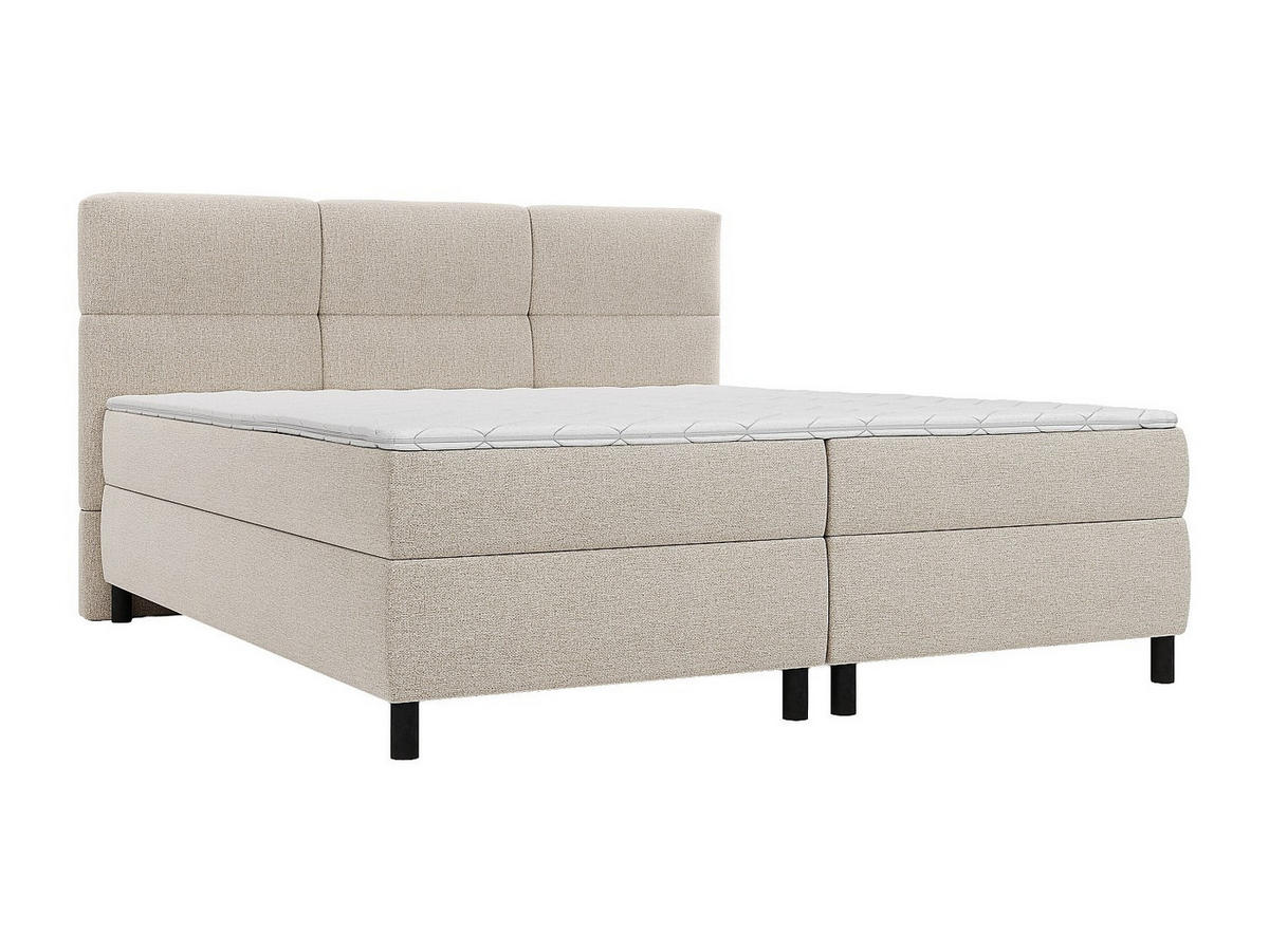 BOXSPRINGBETT - 2 Personen - stoff - beige Lodi - Beige, Textil (80/200cm) - Vente-Unique
