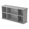 SIDEBOARD Regal offen 44,8/166,1/84 cm in Grau - Grau, Holzwerkstoff (166.1/84/44.8cm) - bümö