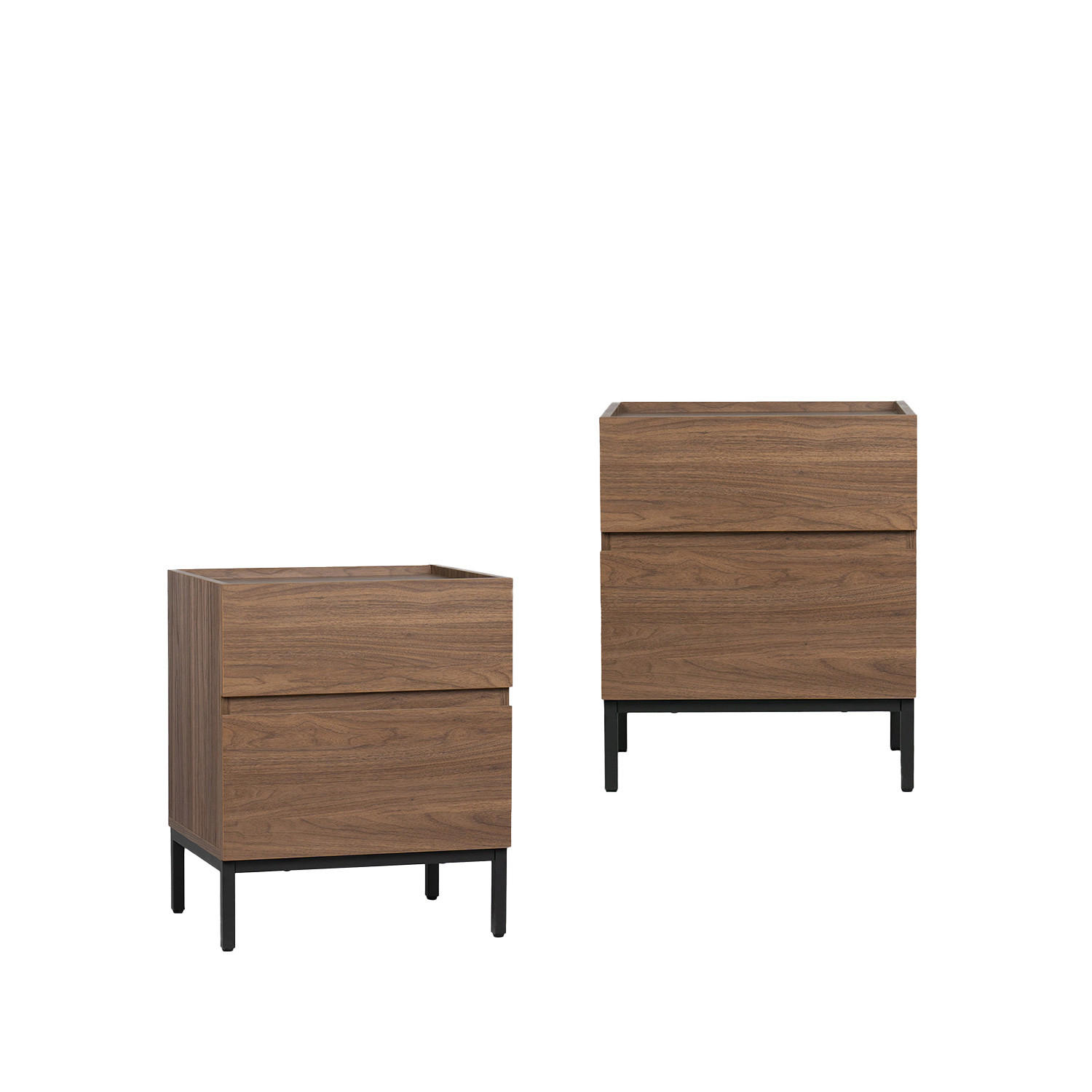 Klast Home Nachttisch Walnuss 47x56x40 cm