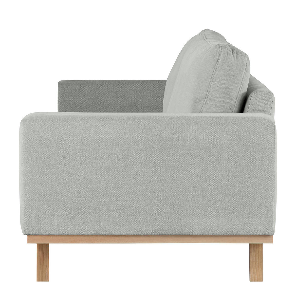 SESSEL - Buchefarben/Grau, Buchenholz/Textil (122/81/88cm) - home24