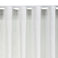 VORHANG MIT KRÄUSELBAND, lichtdurchlässig, Farbe Weiß, 200X300 - Weiß, Kunststoff (200/300cm) - STORESDECO