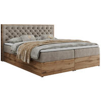 BOXBETT ALBERO 3 - 120/200 Beige Struktur - H3 - Beige, Holz/Textil (120/200cm) - MKS