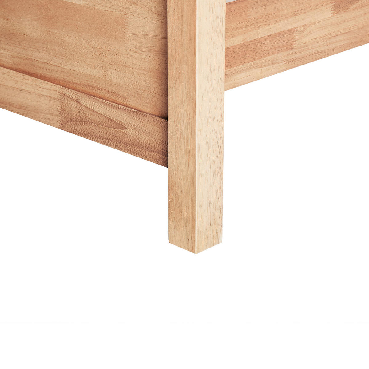 BETT mit Lattenrost 140x200 cm Heller Holzfarbton Champagnat - Hellbraun, Holz (140/200cm) - Beliani