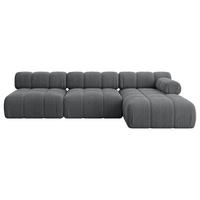 ECKSOFA modulares Sofa Razon-L2 - 285x160x70 cm Dunkelgrau Cord - Dunkelgrau, Holzwerkstoff/Textil (285/160cm) - ALTDECOR