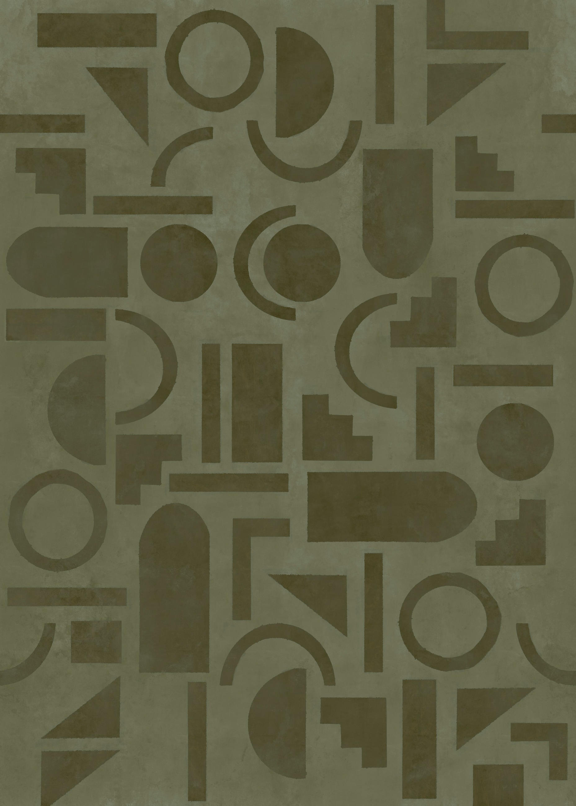 FOTOTAPETE - Geo Grün - Grün, Papier/Kunststoff (200/270cm) - LOOKS by W.Joop