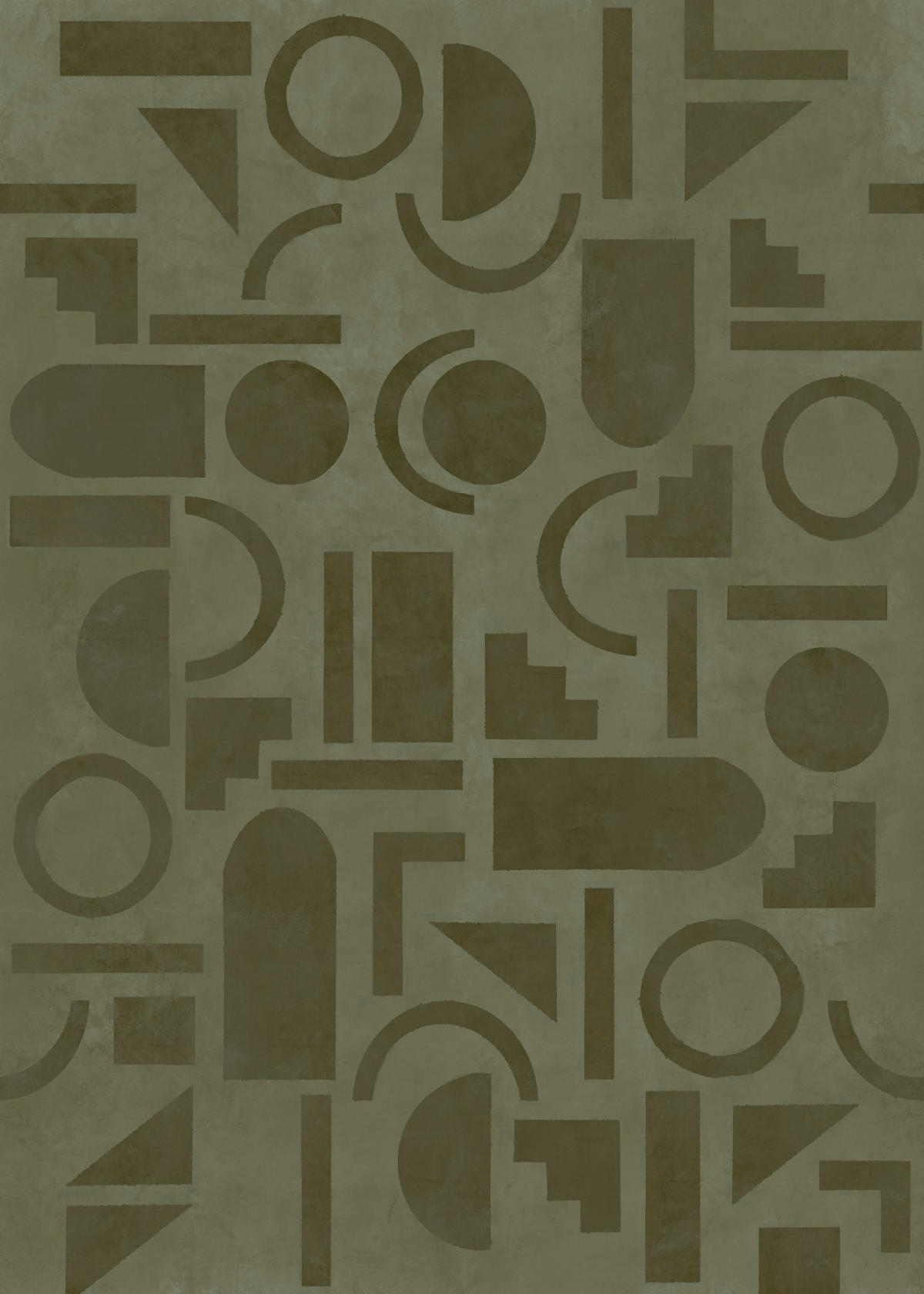 FOTOTAPETE - Geo Grün - Grün, Papier/Kunststoff (200/270cm) - LOOKS by W.Joop