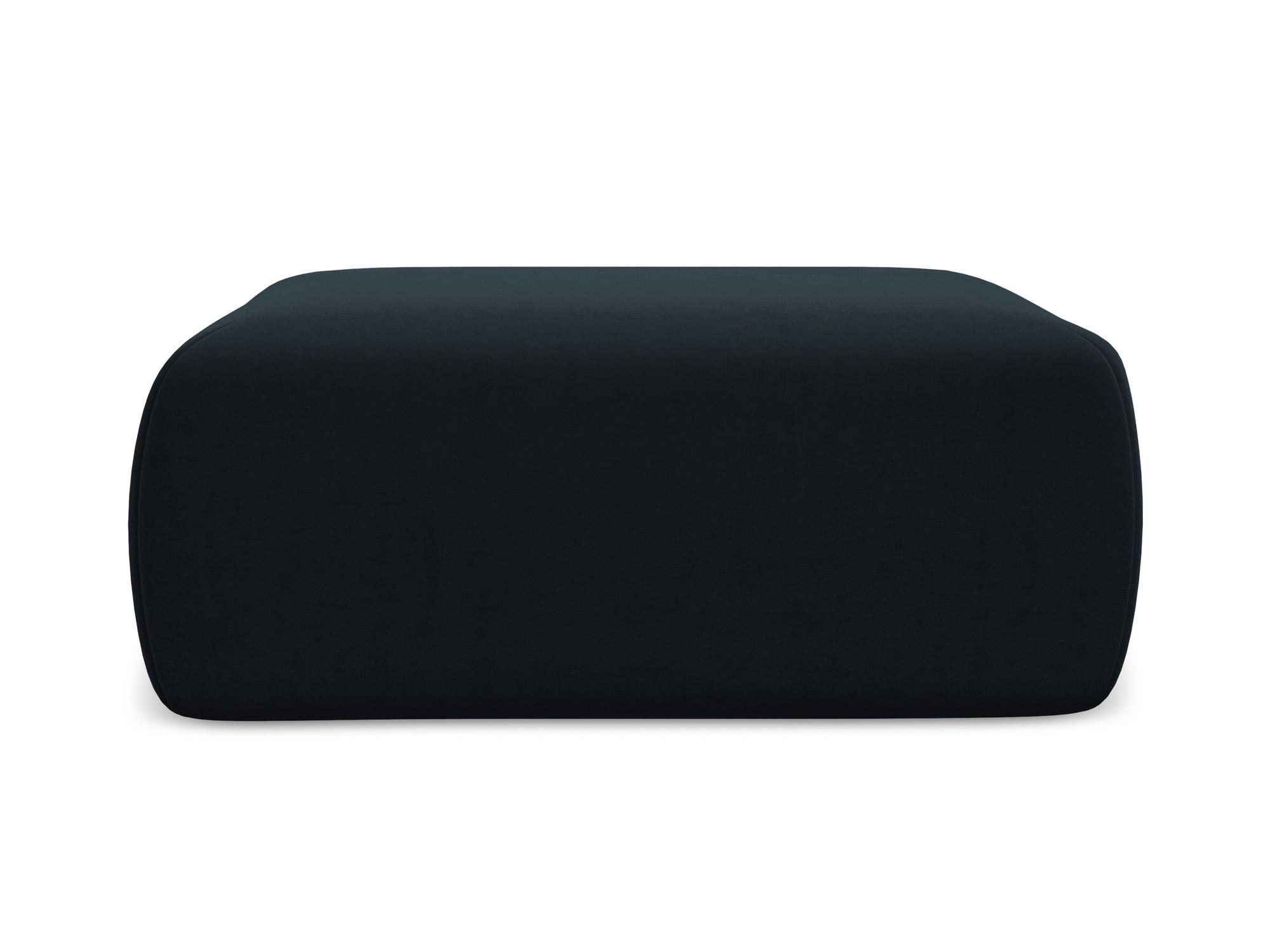 POUF Samt Stoff Blau - Blau/Schwarz, Kunststoff/Textil (102/40/62cm) - Makamii
