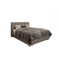 POLSTERBETT Zaira 140x200cm – Elegantes Polsterbett für modernen Wohnstil , Taschenfederkernmatratze Pocket (19cm), hellgrau - Hellgrau, Holz - Panda Möbel
