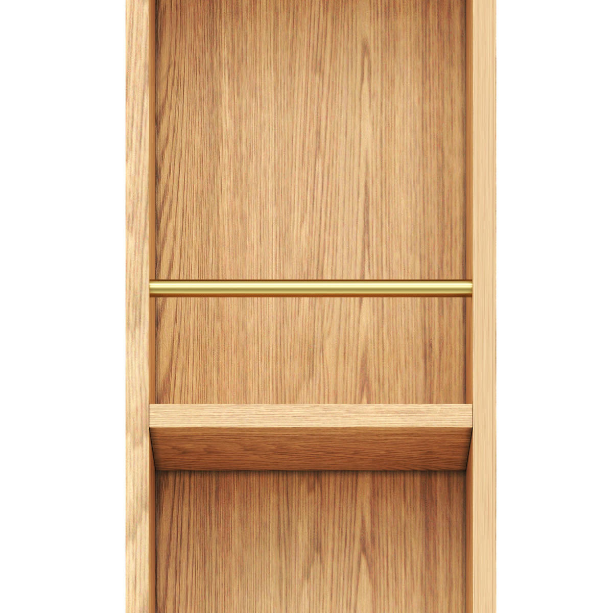 SCHUHSCHRANK aus MDF 70x23,5x115cm in Natur mit 3 Türen - Naturfarben, Holzwerkstoff (70/115/23.5cm) - Modfu