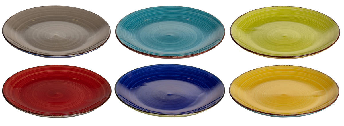 GESCHIRRSET18-TEILIG GESCHIRRSETMalaga - 18-teilig / 6 Personen - 6 Speiseteller, 6 SUPPENTELLER und 6 FRÜHSTÜCKTELLER - Multicolor, Keramik (2/2/1cm) - Studio Tavola