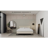 POLSTERBETT Mavilo 160 x 200 cm mit Bettkasten und Lattenrost, Taschenfederkernmatratze mit Kokos 20cm - beige - Beige, Holz (160/200cm) - Homesy