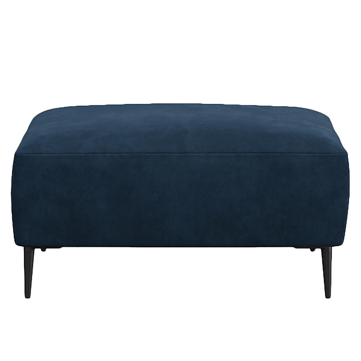 POLSTERHOCKER - Schwarz/Dunkelblau, Textil/Metall (90/45/60cm) - home24