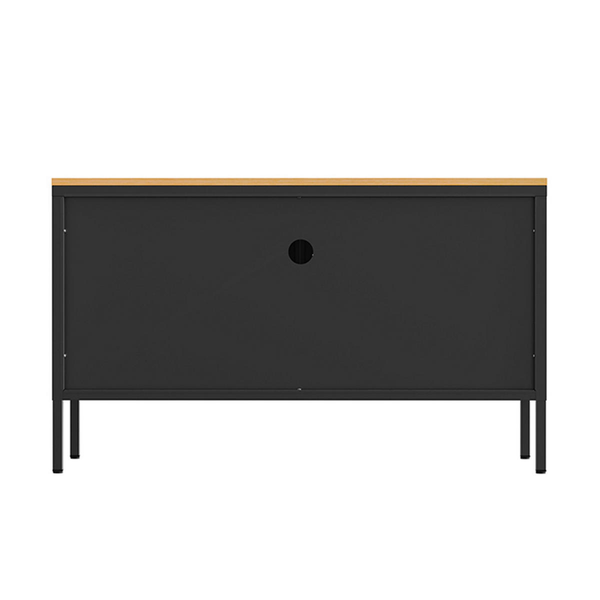 SIDEBOARD 100 cm, Schwarz - Schwarz, Metall (100/60/40cm) - Oviala
