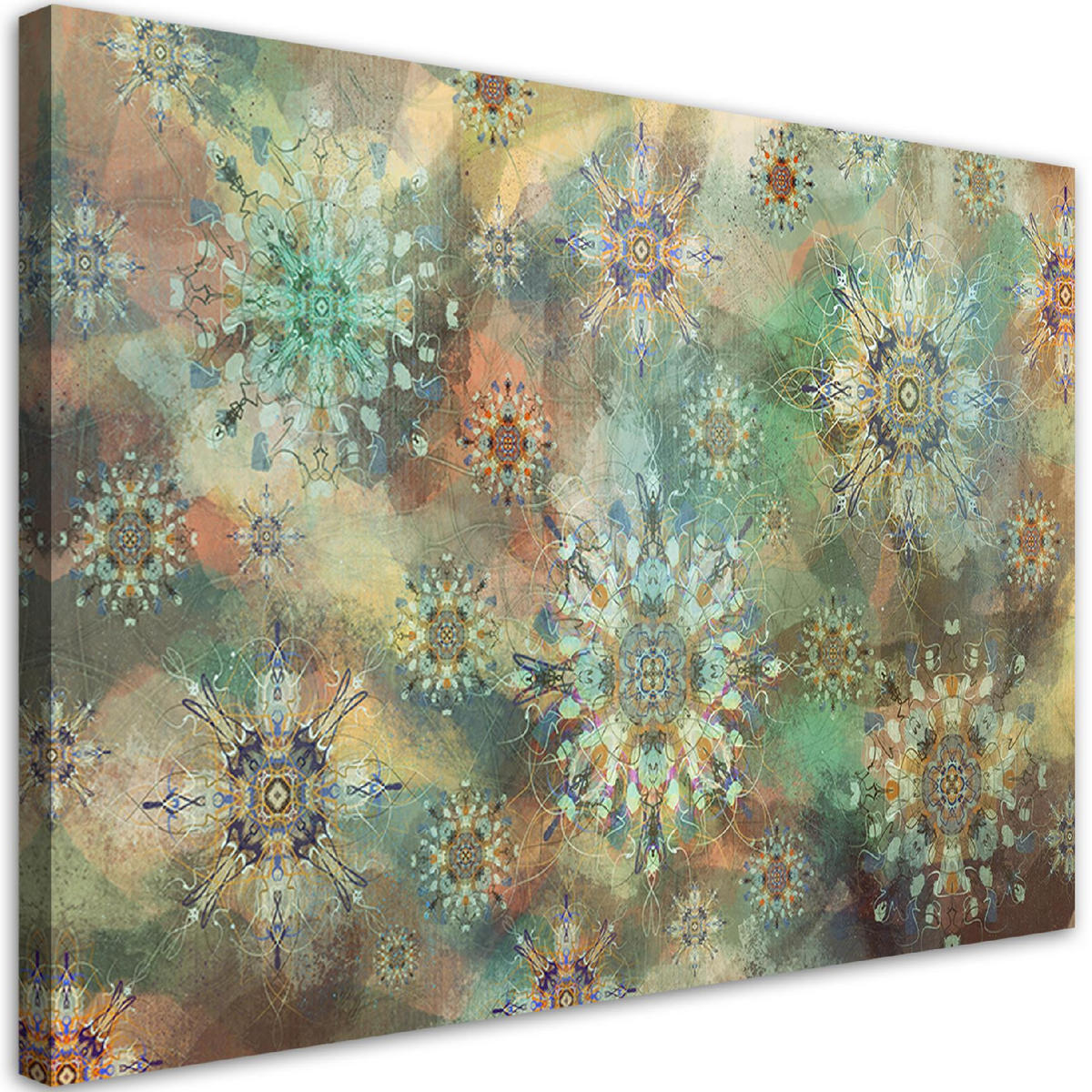 WANDBILD mosaik der sterne - Grün, Textil (60/40cm) - Feeby