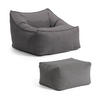 SITZSACK mit Hocker Der Lümmel - Anthrazit, Textil (73/60/138cm) - Mokebo