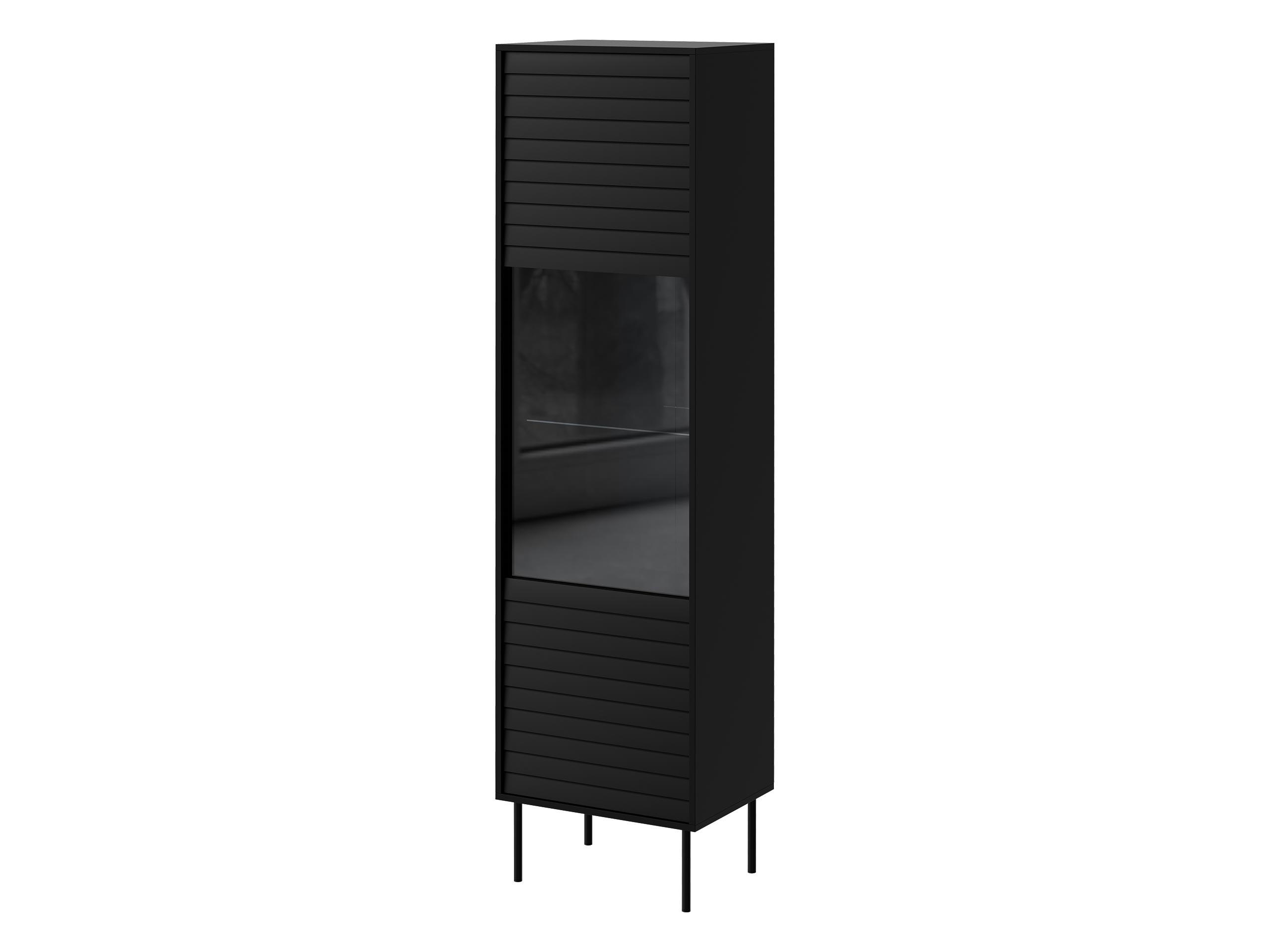 VITRINE Cortina - Schwarz, Holzwerkstoff/Metall (53/182/40cm) - MIRJAN24