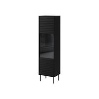 VITRINE Cortina - Schwarz, Holzwerkstoff/Metall (53/182/40cm) - MIRJAN24