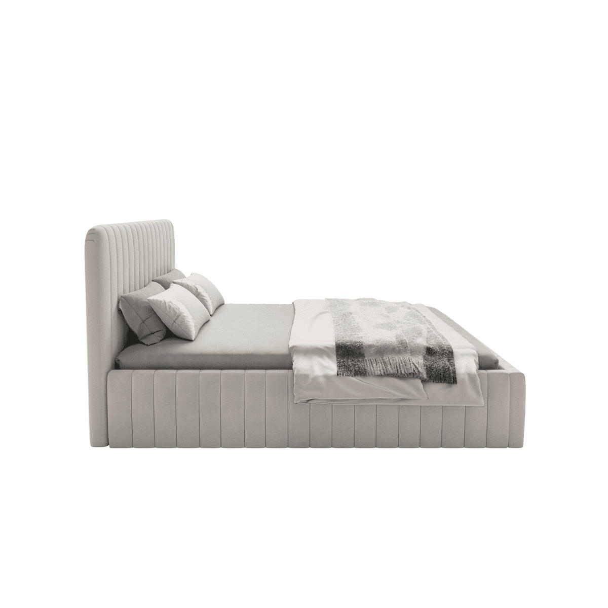 POLSTERBETT Orasi 180x200 cm, Hellgrau - Hellgrau, Textil (200/180cm) - Fedve