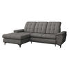 ECKSOFA Crystal, Seite: Links - Dunkelgrau/Schwarz, Holz/Textil (260/182cm) - MIRJAN24