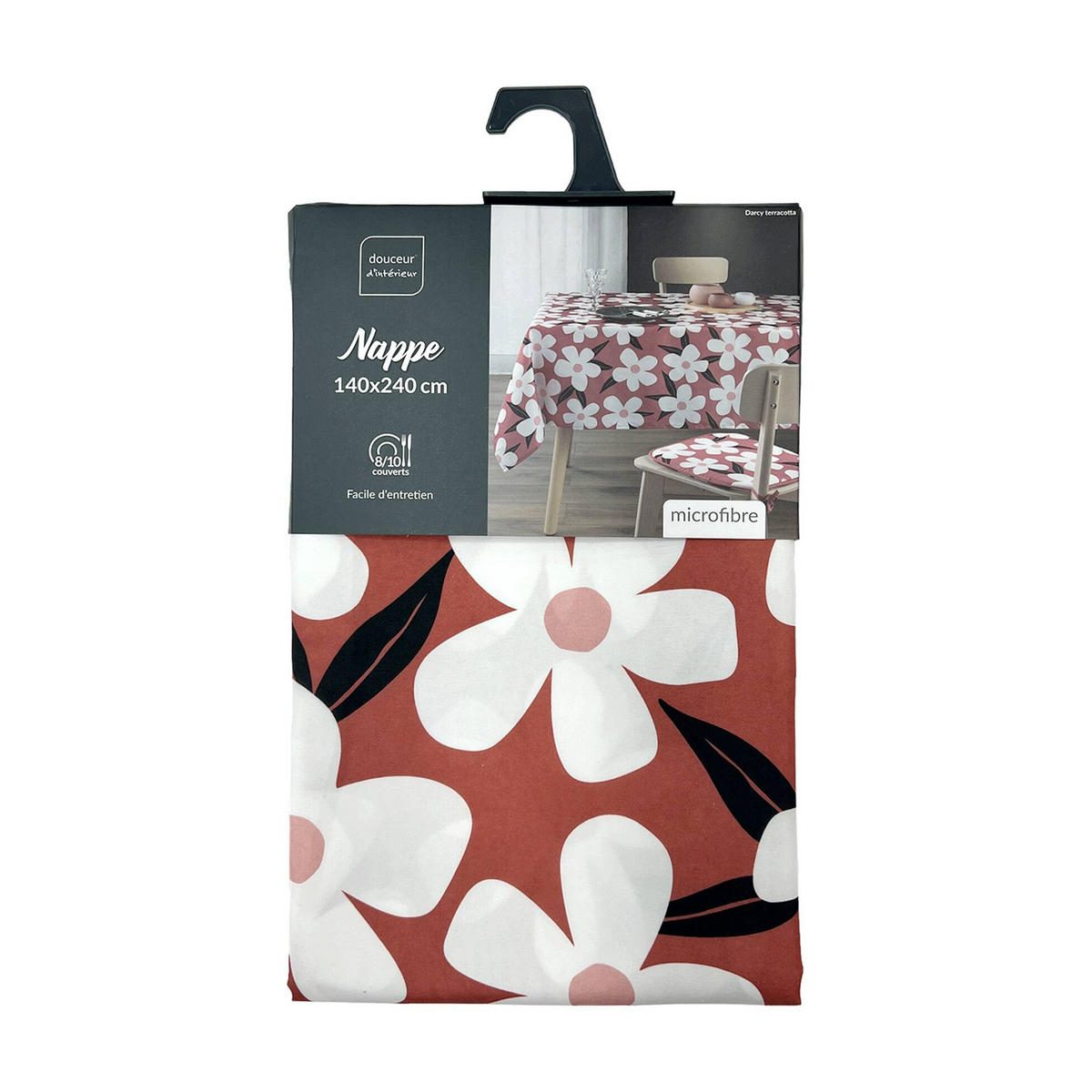 TISCHDECKE Darcy 140/240 cm - Orange, Textil (140/240cm) - Douceur d´intérieur