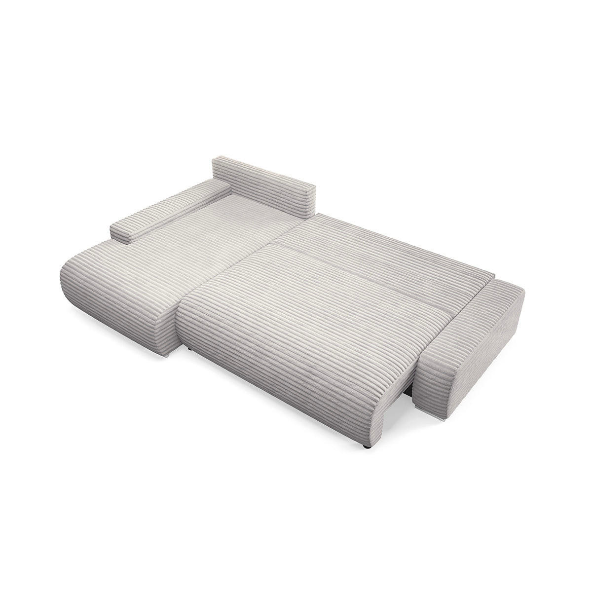 ECKSOFA Ivana 3 Sitzplätze Hellgrau - Hellgrau, Holz (265/172cm) - Petits-meubles