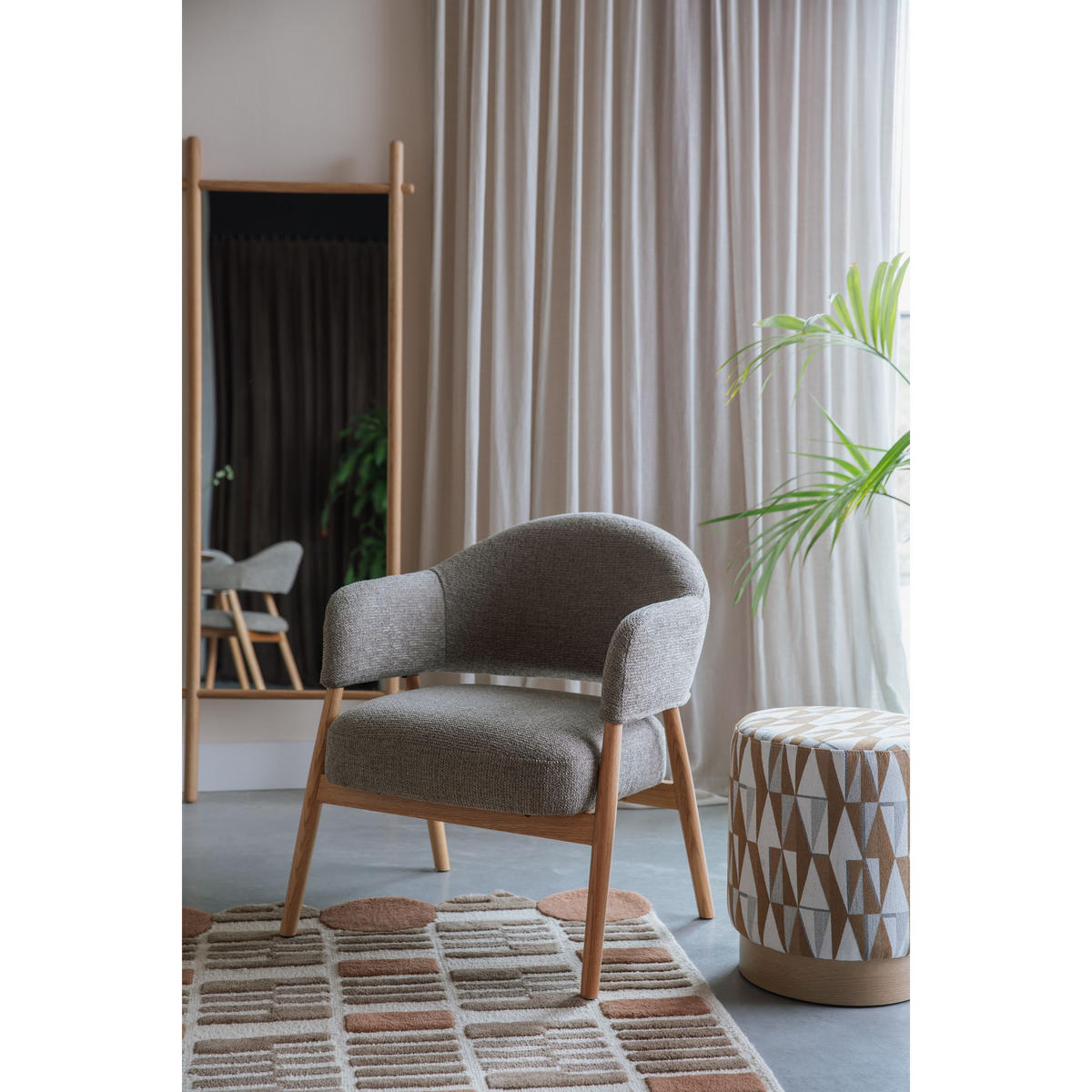 SESSEL Indy Dunkelbraun/ Beige - Braun, Textil (64/76.5/66.5cm) - Housecraft Living