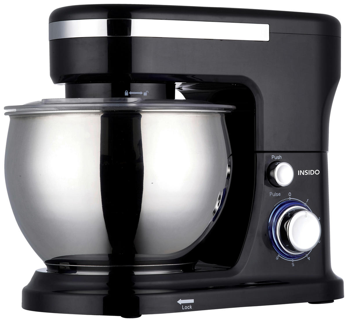 KÜCHENMASCHINE Jetta in Schwarz max. 1300 Watt - Schwarz, Metall (22.3/29/36cm)