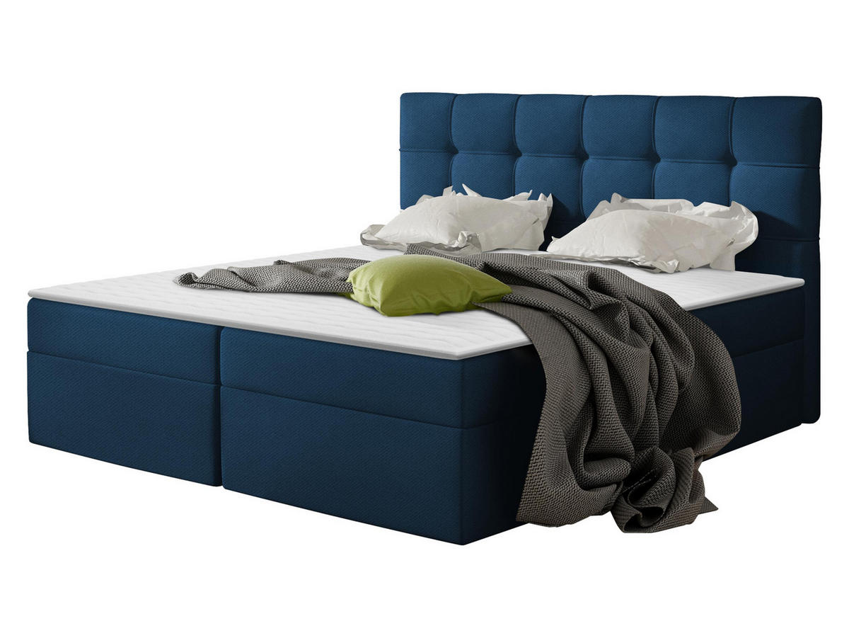 BOXBETT Nele - Blau, Holz/Holzwerkstoff (180/200cm) - MIRJAN24