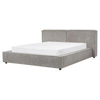 POLSTERBETT 160/200cm Grau Linards - Grau, Textil (160/200cm) - Beliani