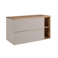 BADEZIMMERSCHRANK: Kaschmir / Eiche Craft, 100 (80 + 20) x 46 x 58 cm - Kaschmir/Eichefarben, Holzwerkstoff (100/58/46cm) - 3XE LIVING