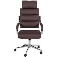 BÜROSTUHL Noxar braun - Chromfarben/Braun, Kunststoff/Metall (61/129/78cm) - TPFLiving