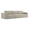 4-SITZER-SOFA Samt Stoff Creme - Perlmutt/Lila, Kunststoff/Textil (314/80/103cm) - Makamii