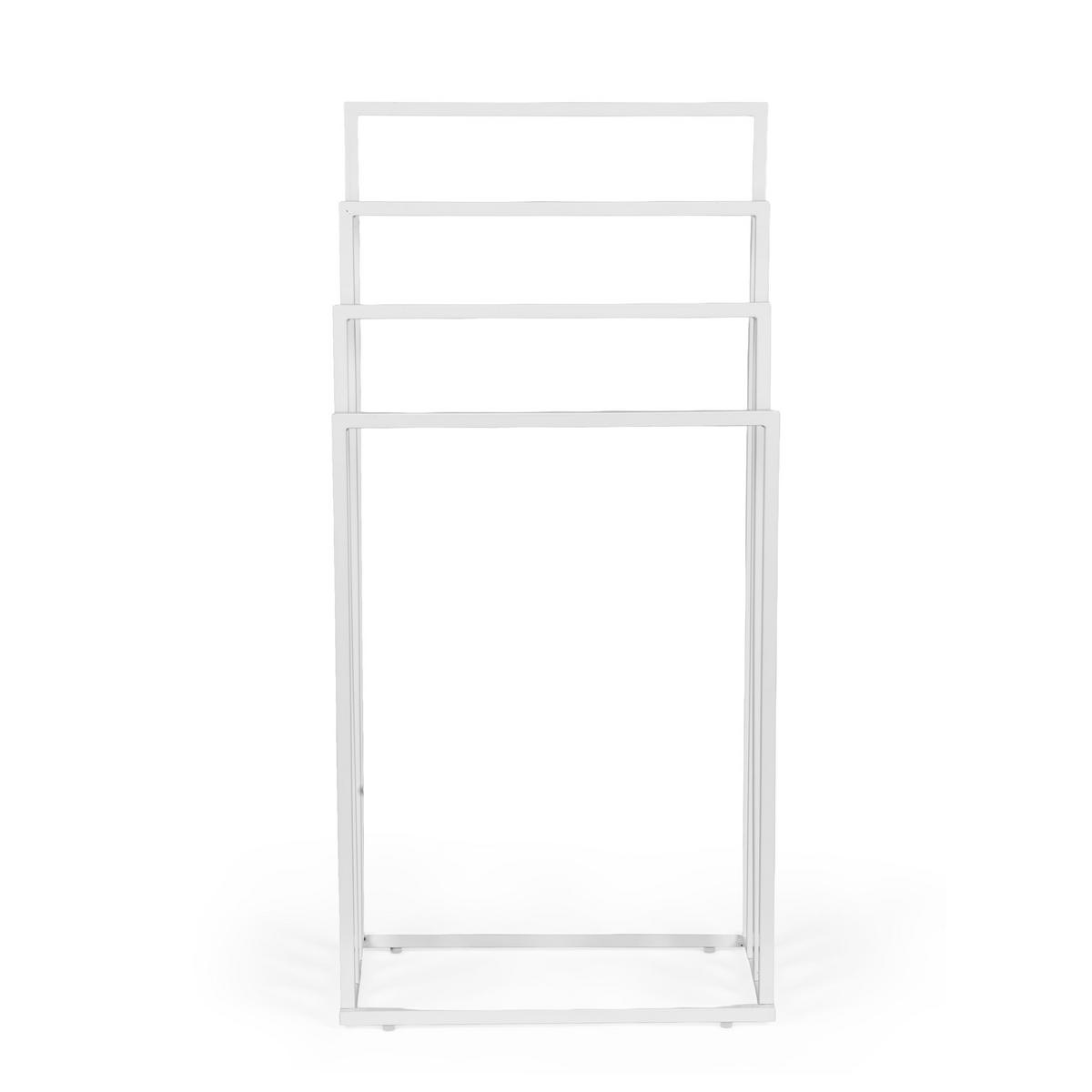 HANDTUCHSTÄNDER freistehend mit 4 Stangen - Weiß, Metall (45/94/29cm) - Mat-Haus