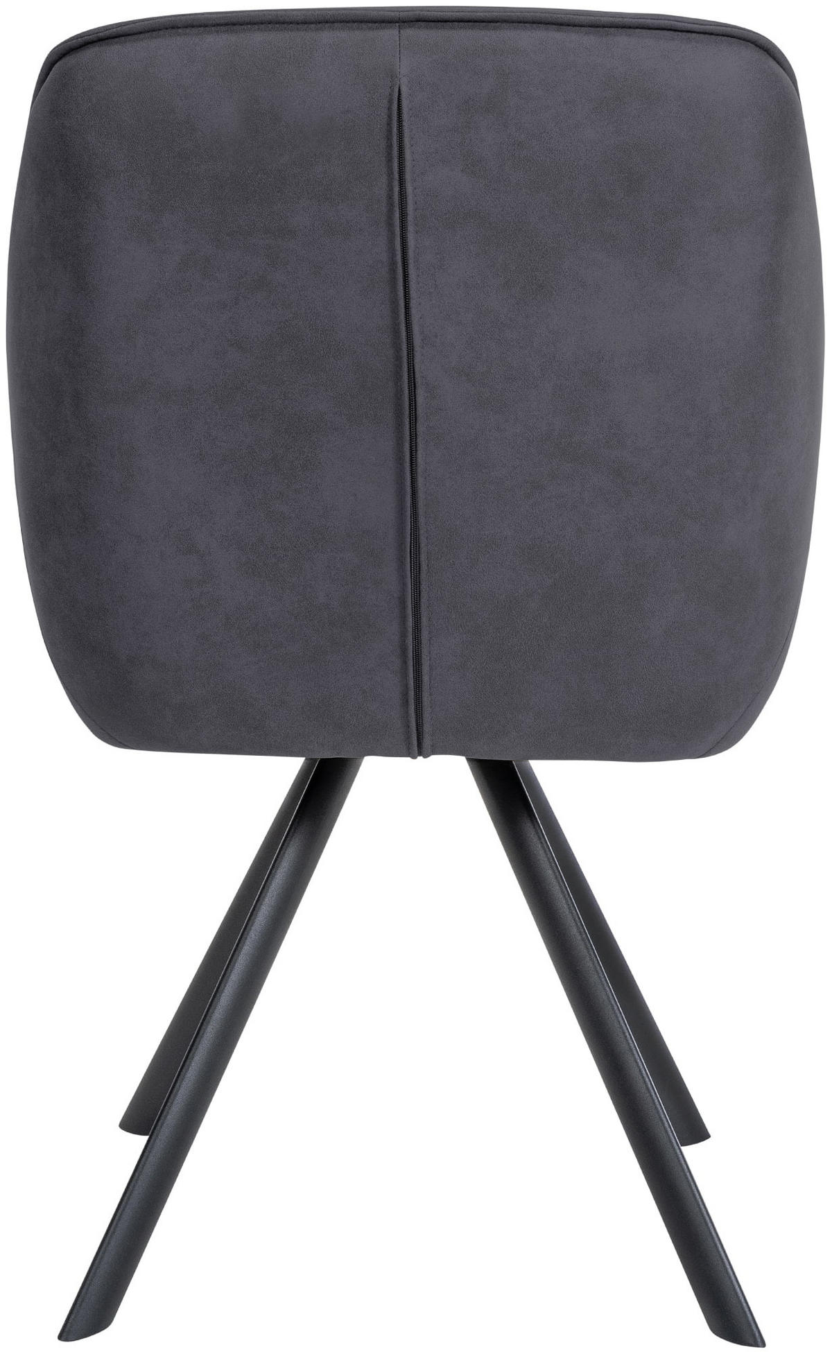 ARMLEHNENSTUHL Vintage Stoff schwarz - Schwarz, Textil/Metall (57/90/63cm) - CLP