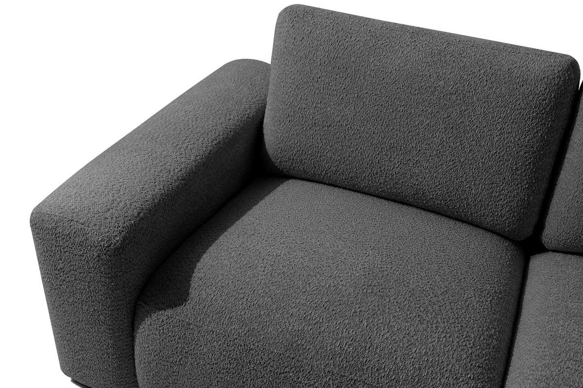 3-SITZER SOFA ZUCCO, Graphit - Graphitfarben, Holz/Holzwerkstoff (292/85/100cm) - KONSIMO®