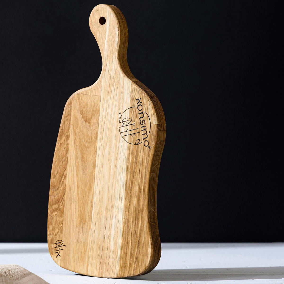 SCHNEIDEBRETT Holz Eiche geölt LIVO 4-tlg - Eichefarben, Holz (16/33cm) - KONSIMO®