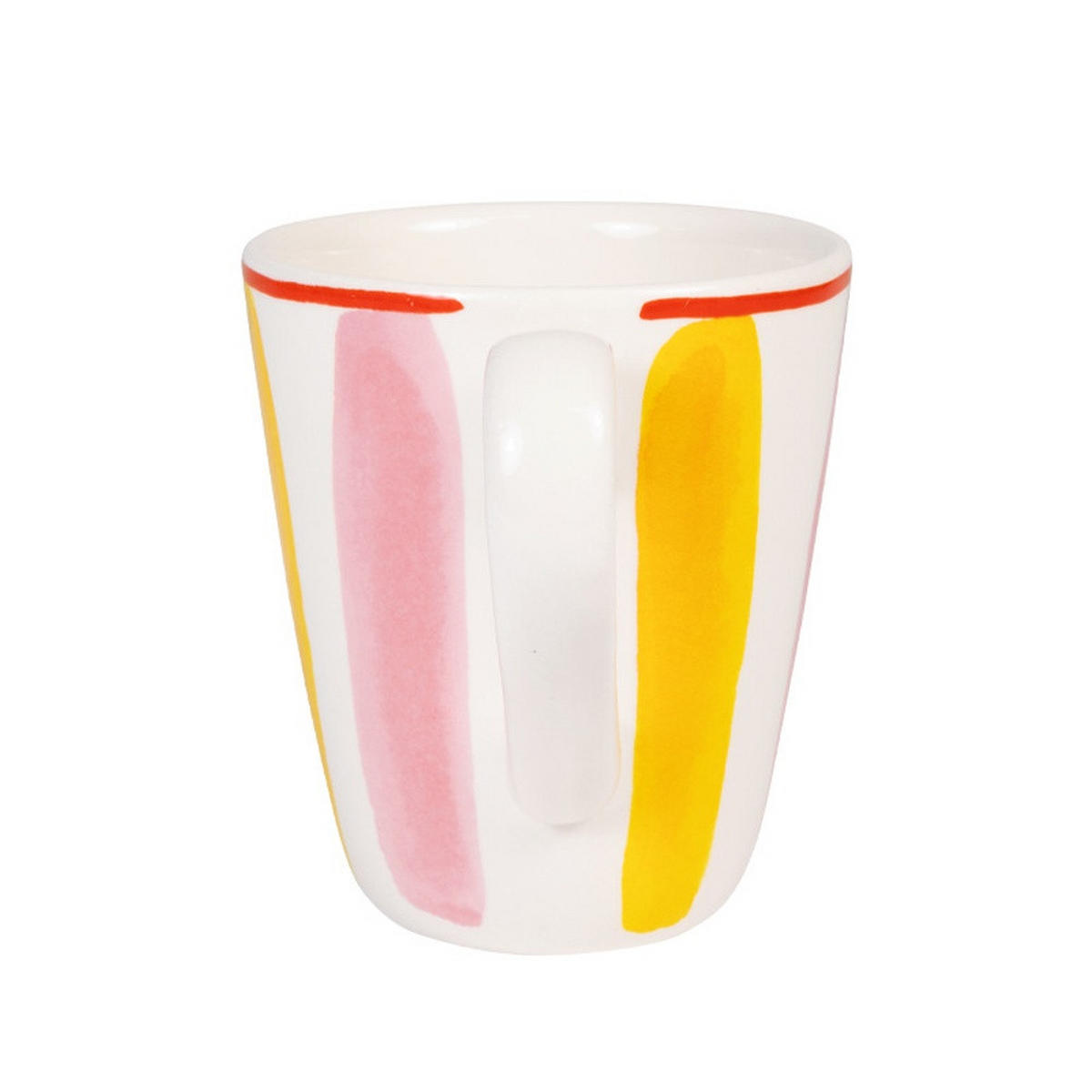 BECHER Streifen PY in Rosa - 350 ml - Multicolor, Keramik (0.35L) - Blond Amsterdam