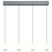 LED PENDELLEUCHTE Simmons Glas Grau, CCT, höhenverstellbar - Grau, Glas (99/15/150cm) - Globo Lighting