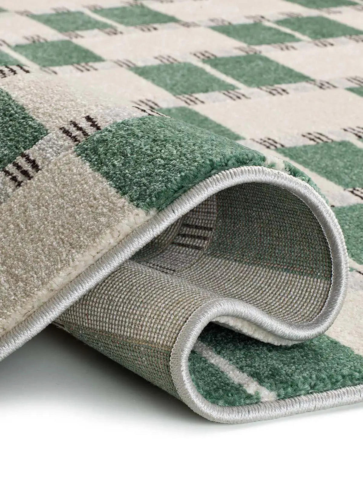 KURZFLORTEPPICH Grün / Beige Astra 160/230 cm - Beige/Grün, Naturmaterialien/Textil (160/230cm) - Atticgo