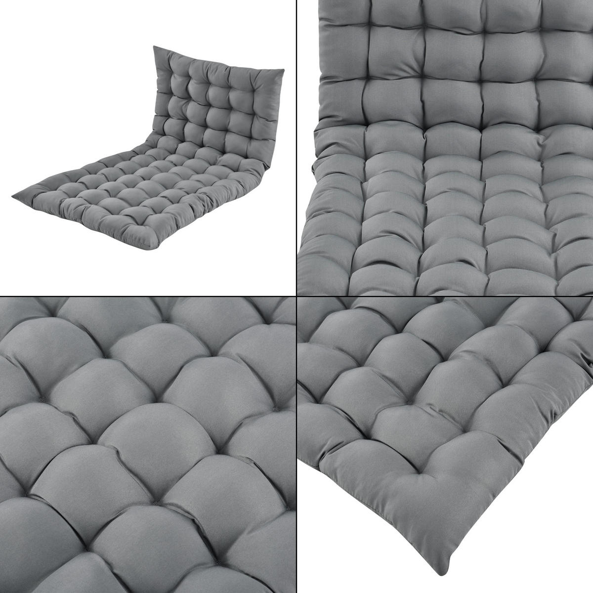 BODENKISSEN Espoo - Hellgrau, Textil (60/120/5cm) - [en.casa]