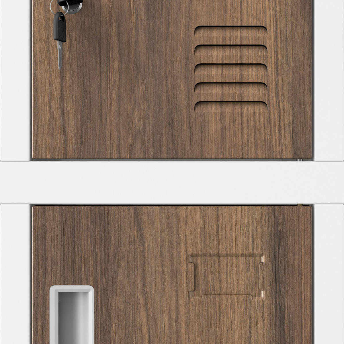 ARBEITSSCHUTZ-SPINDSCHRANK ROBERT 172x136x45 cm - Nussbaumfarben/Weiß, Metall (136/172/45cm) - Jan Nowak