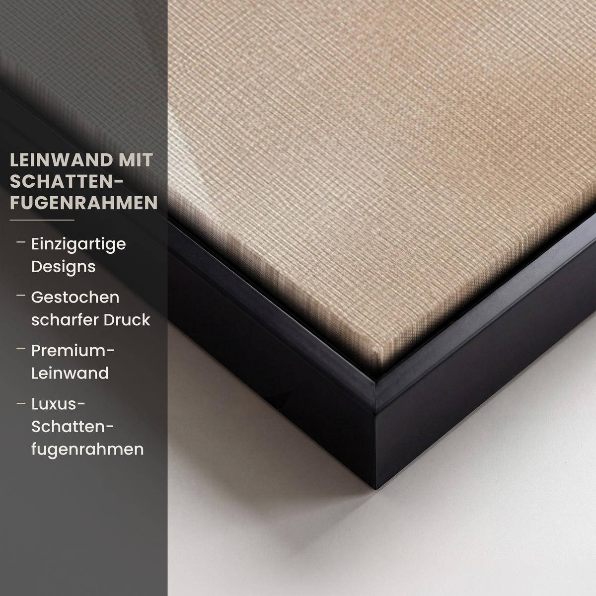 LEINWAND Bilder mit Rahmen - Braun - Japandi - Abstrakt - 60x90 - Sandfarben, Textil (60/90cm) - MuchoWow