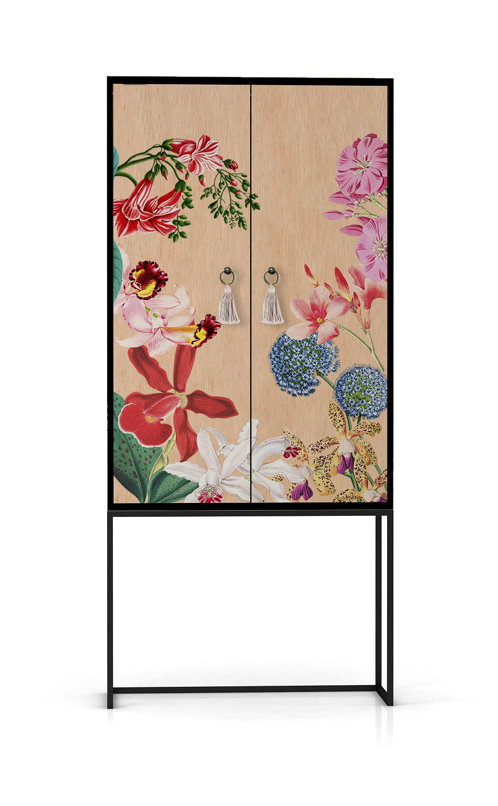 HIGHBOARD aus MDF ALVA EXOTIC ORCHIDEA - Beige, Holzwerkstoff (75/164.5/45cm) - RNT By Really Nice Things