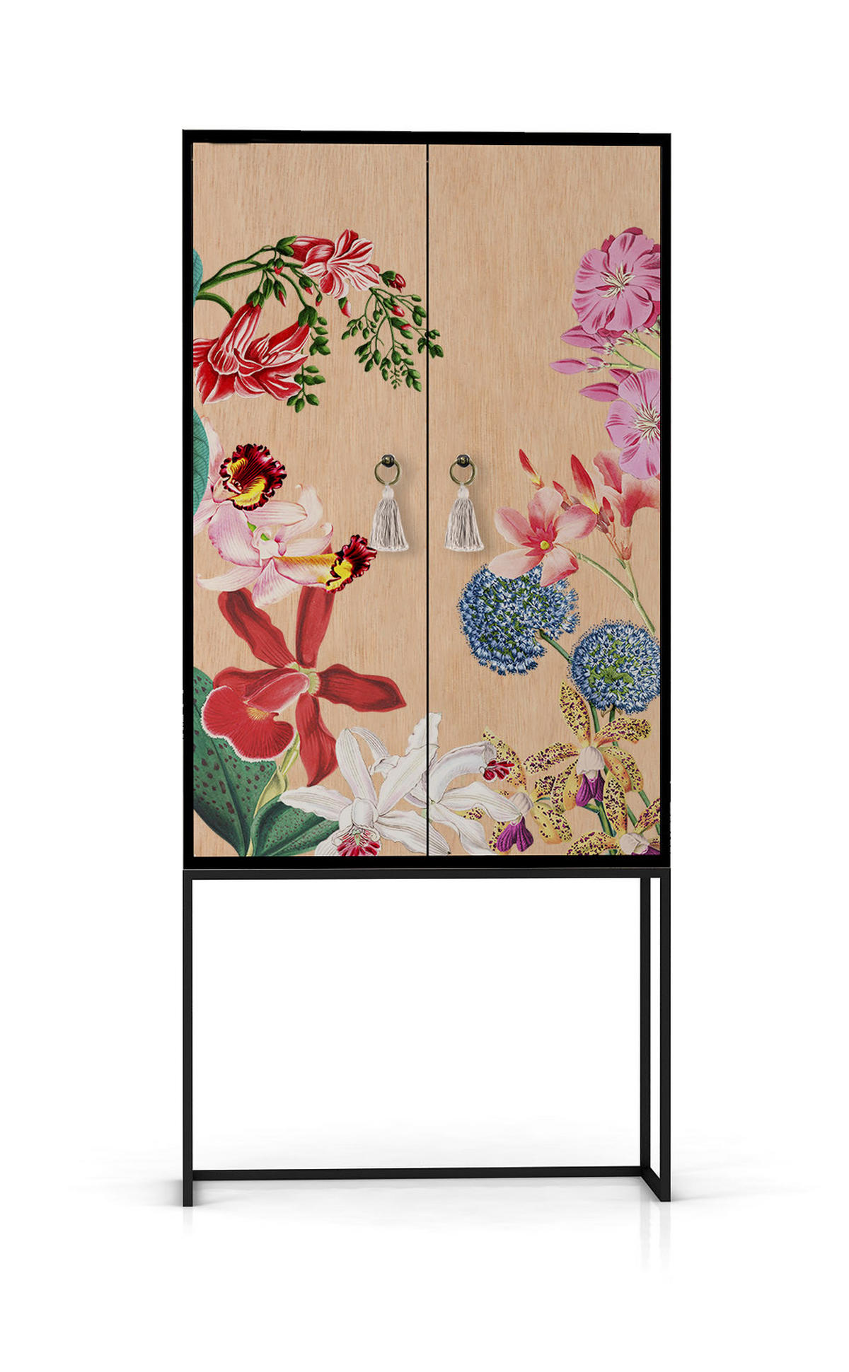 HIGHBOARD aus MDF ALVA EXOTIC ORCHIDEA - Beige, Holzwerkstoff (75/164.5/45cm) - RNT By Really Nice Things