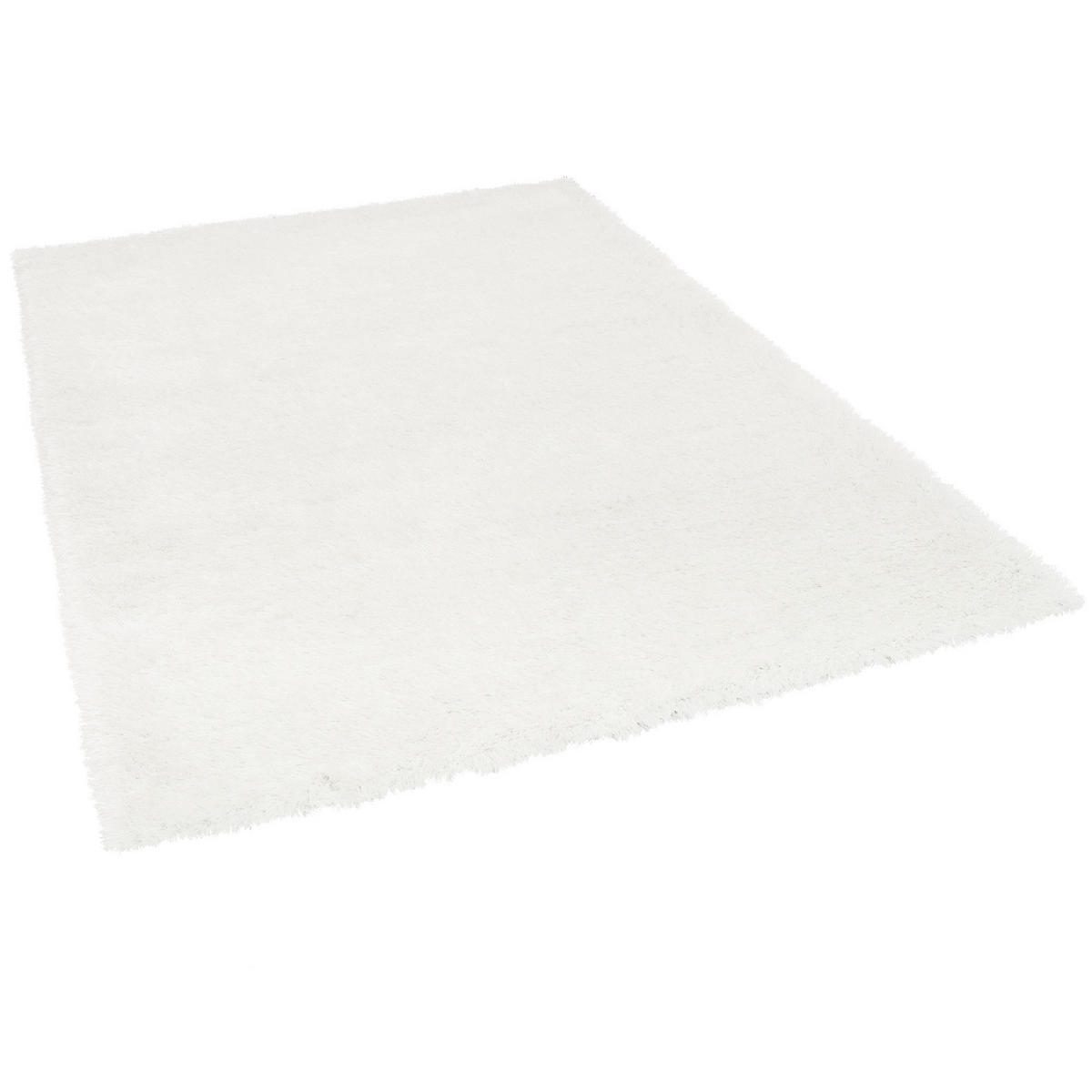 HOCHFLOR LANGFLOR SHAGGY TEPPICH GLOW - Weiß, Textil (80/150cm) - Pergamon
