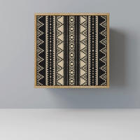SIDEBOARD AZTEC, Eichefarben, 57,5x42x57,5 cm, Ohne Füße - Eichefarben/Multicolor, Holzwerkstoff (57.5/57.5/42cm) - SpaceRebels