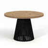 ESSTISCH runder ausziehbarer Tisch für Esszimmer DOVER 90 / 190 cm, Farbe: Eiche Artisan / Schwarz - Schwarz/Eiche Artisan, Holz (190/90/77cm) - Dekori_Interiors
