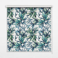 VNÚTORNÁ roleta - okenná roleta - roleta - 70x140 cm - Listy - biela, plast (70/140/0.5cm) - TULUP